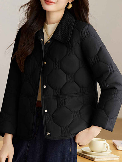 Ella Classic Lapel Solid Color Winter Coat