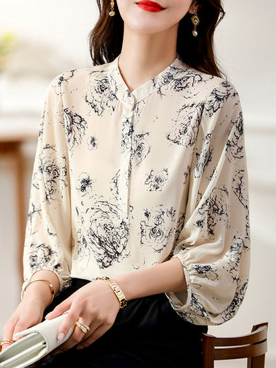 Andrea Elegant Printed Panel Top