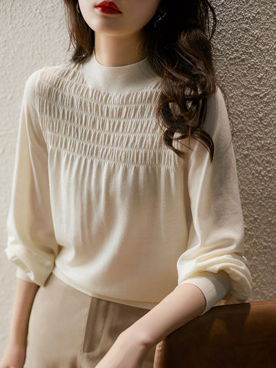 Hannah Retro Lantern Sleeve Knitted Sweater