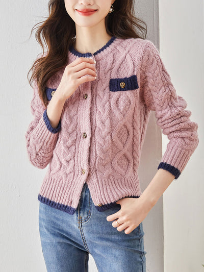 Emma Classic Thickened Knitted Cardigan Sweater