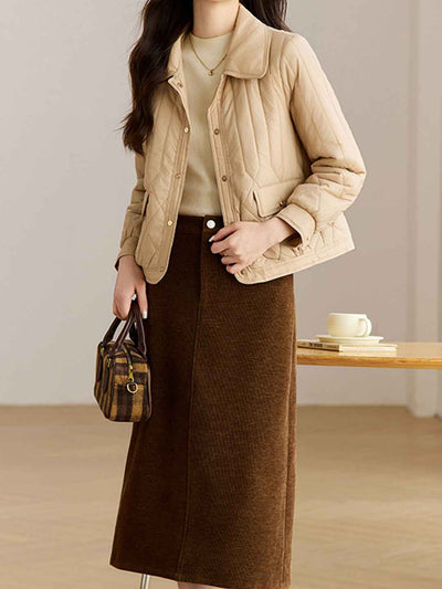 Madison Classic Lapel Diamond Winter Coat