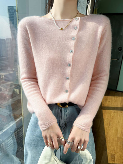 Kayla Classic Crew Neck Knitted Cardigan