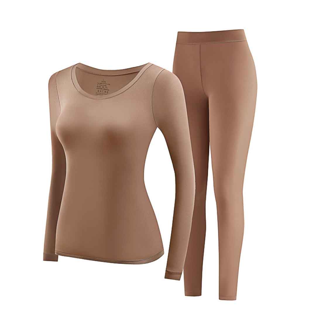 2pcs Women'S Crew Neck Ultra-Thin Underwear Set