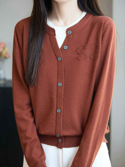 Sophie Casual Crew Neck Mock Two-Piece Pullover Knitted Top