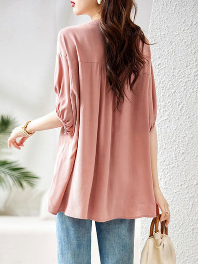 Ava Loose V-Neck Lace Blouse