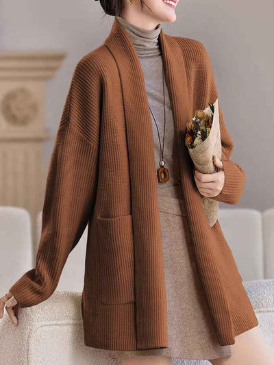 Emily Classic V-Neck Thick Knitted Coat