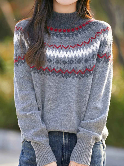 Sophie Classic Turtleneck Knitted Pullover Sweater