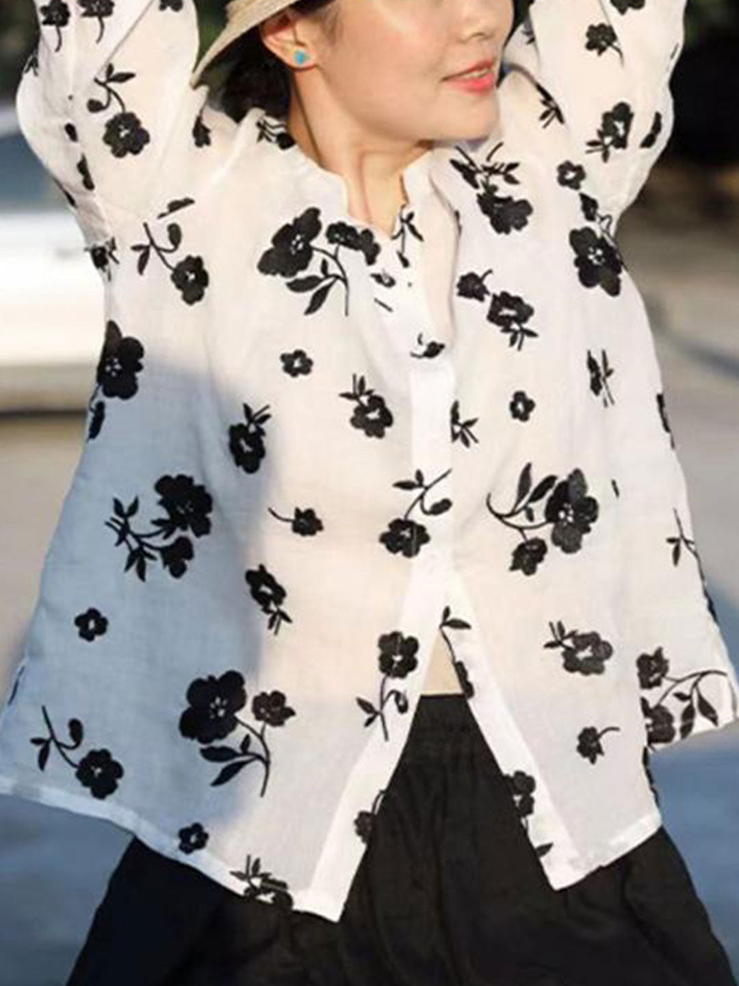 Camila Retro Floral Printed Blouse