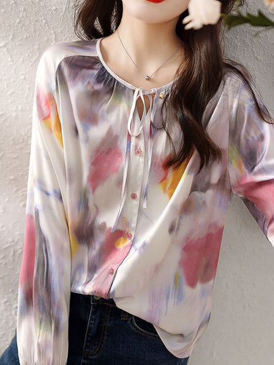 Grace Elegant Printed Chiffon Shirt