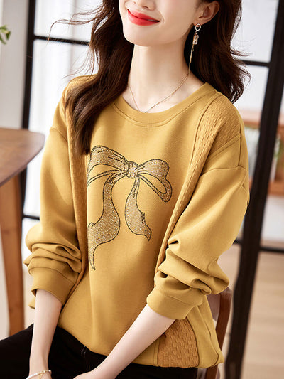 Emily Loose Crew Neck Printed Sweatshirt