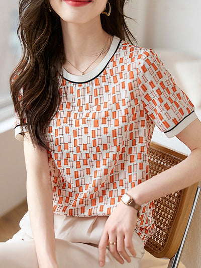 Brianna Casual Color Contrasted Top