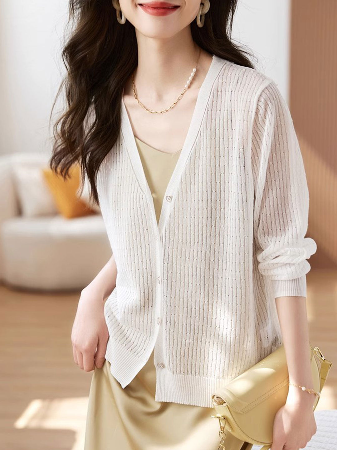 Ava Casual Textured Knitted Top