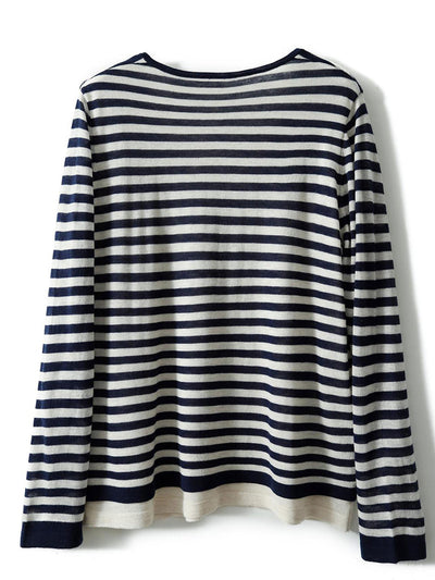 Camila Classic Contrasted Knitted Striped Sweater