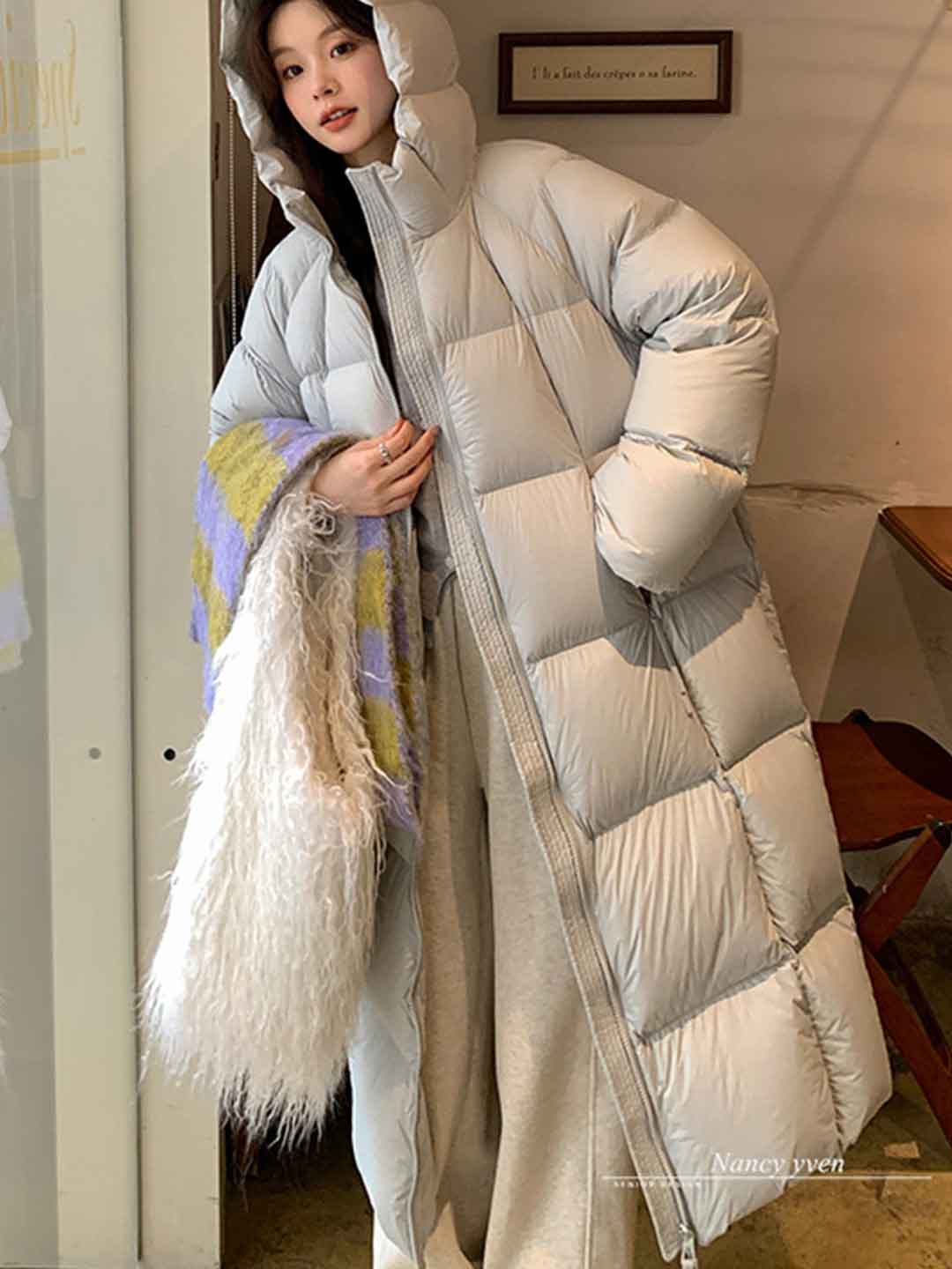 Ella Loose Winter Winter Hooded Coat