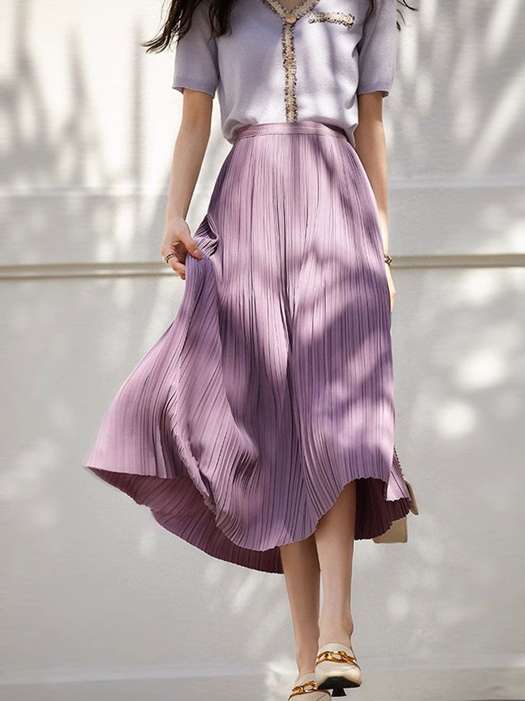 Taylor Daily Paneled Pleated Skirt