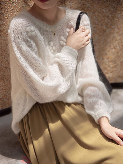 Alexis Loose Crew Neck Pullover Knitted Sweater