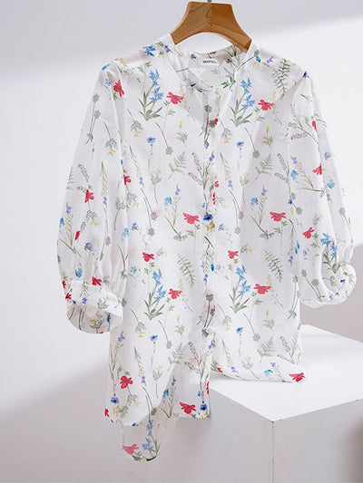 Chloe Vacation Loose Printed Chiffon Top