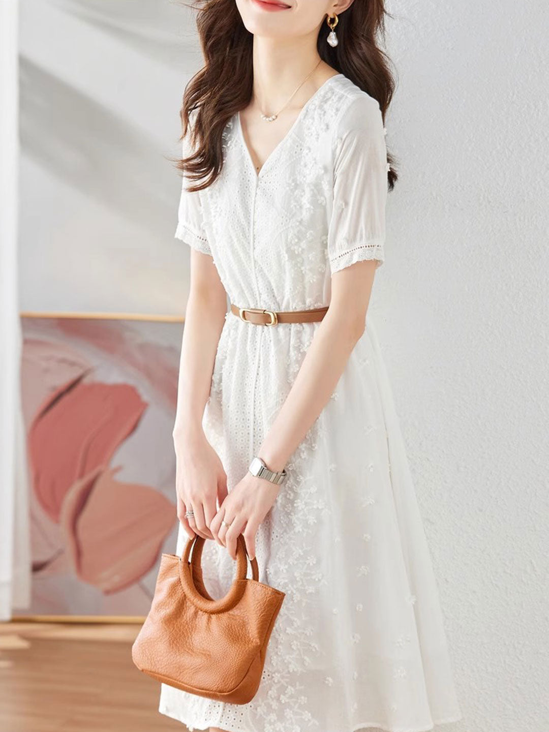 Olivia Retro Lace Hollowed Dress