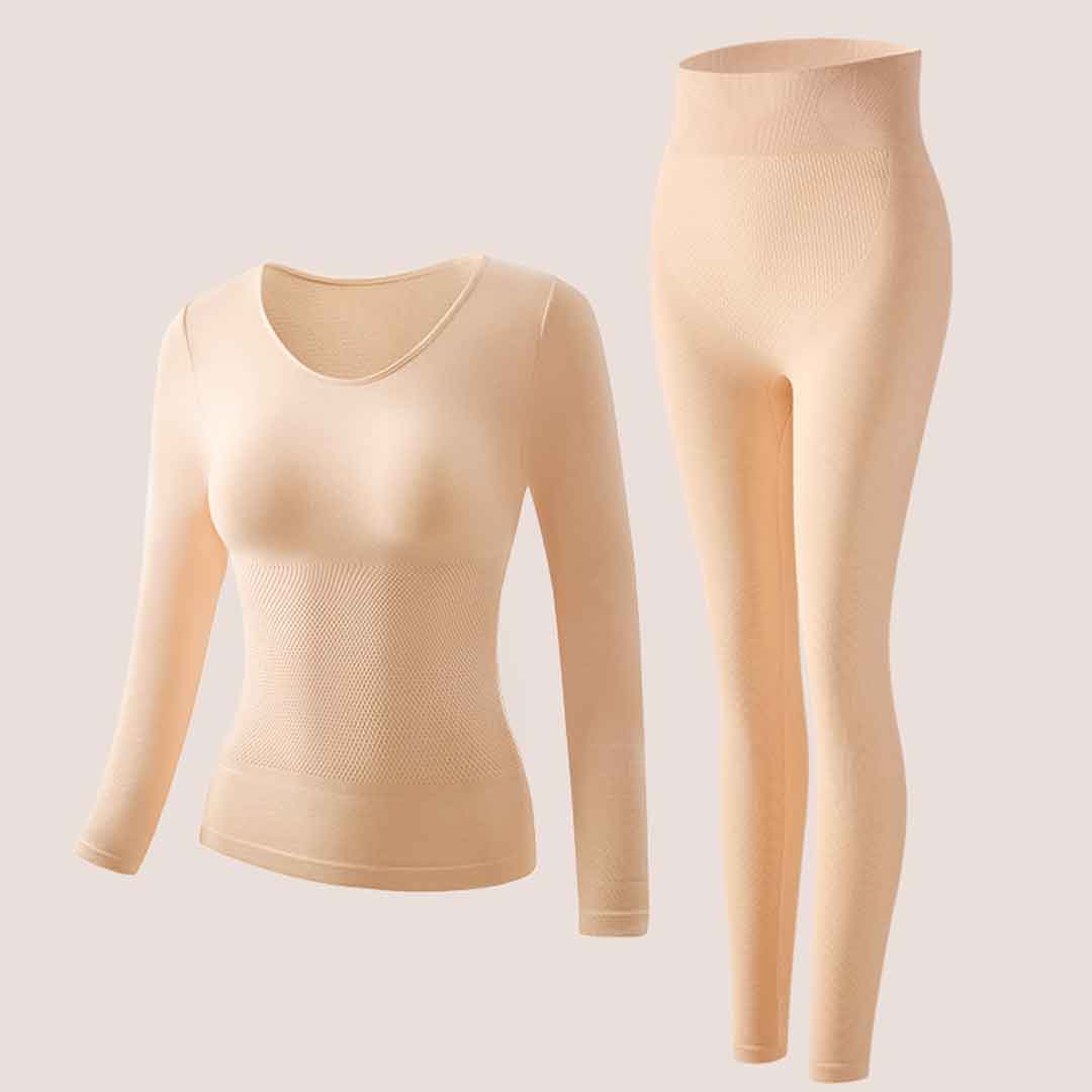 2pcs Women'S Crew Neck Seamless Underwear Set