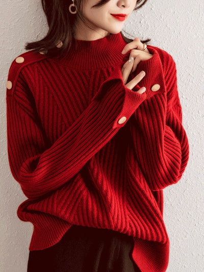 Olivia Casual Loose Knitted Pullover Sweater