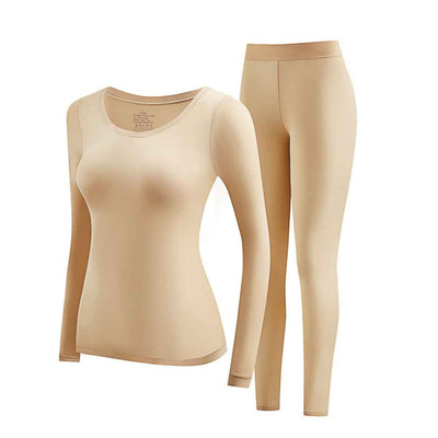 2pcs Women'S Crew Neck Ultra-Thin Underwear Set