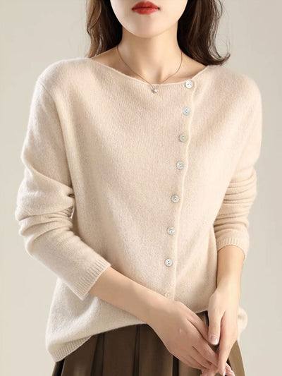 Kayla Classic Crew Neck Knitted Cardigan