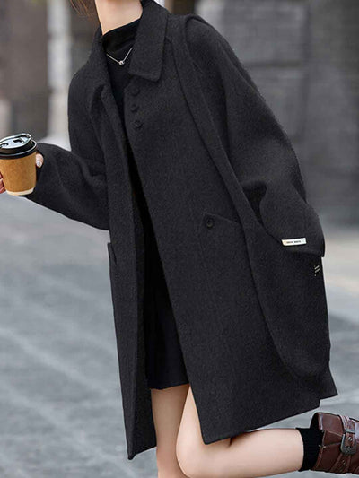 Ava Elegant Lapel Winter Trench Coat