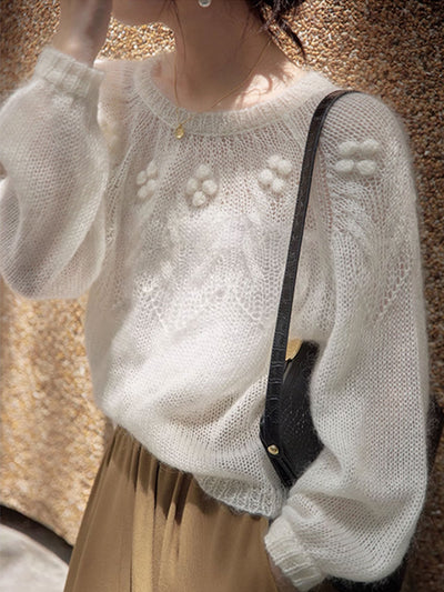 Alexis Loose Crew Neck Pullover Knitted Sweater