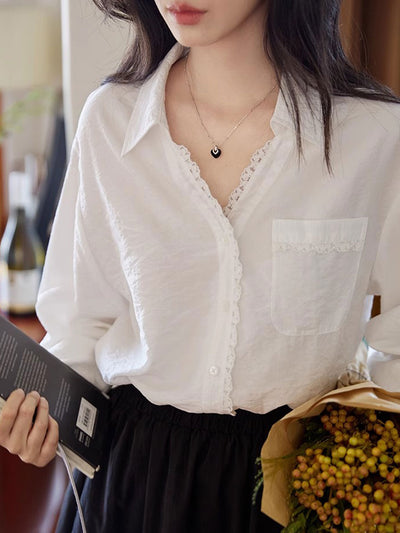 Layla Daily Lapel Lace Shirt