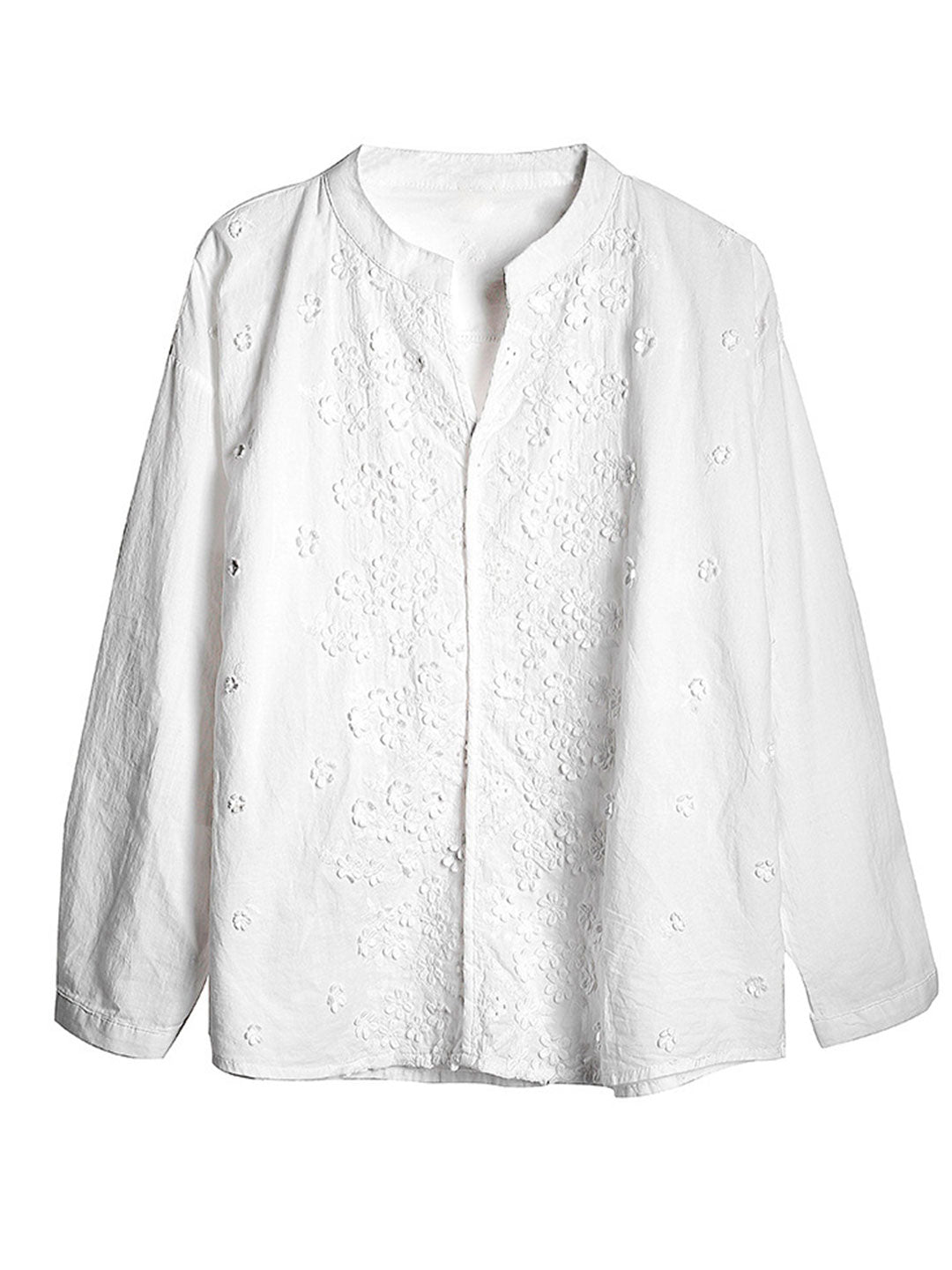 Alexa Embroidered Jacquard Lace Shirt