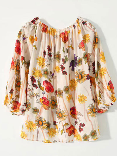 Ava Classic Off-shoulder Printed Top