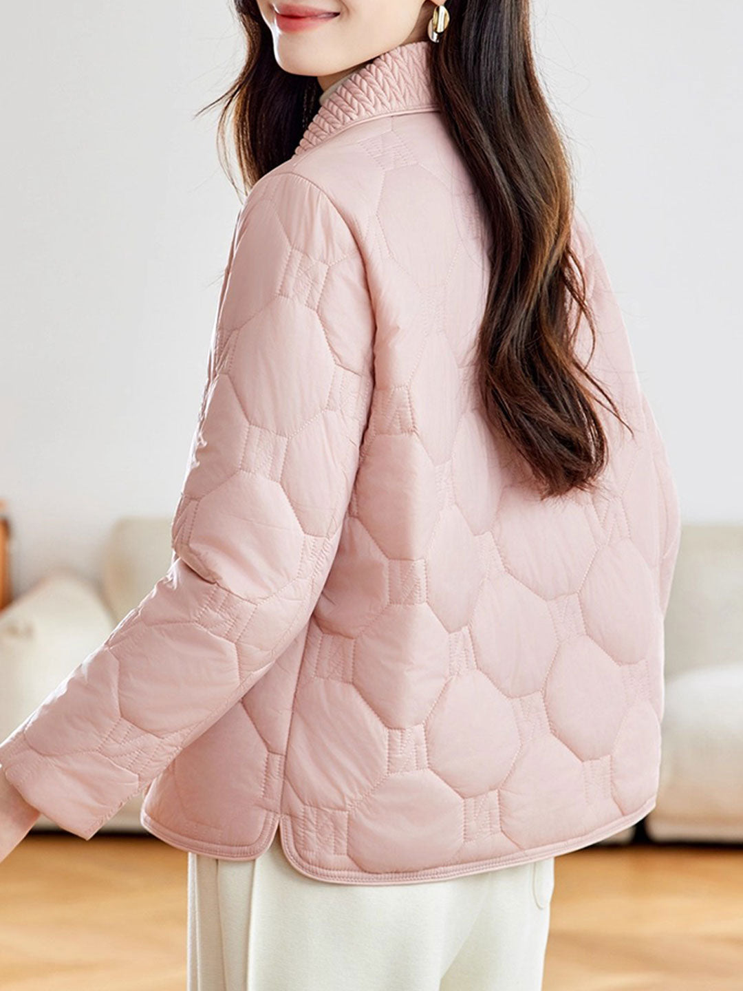 Ella Classic Lapel Solid Color Winter Coat