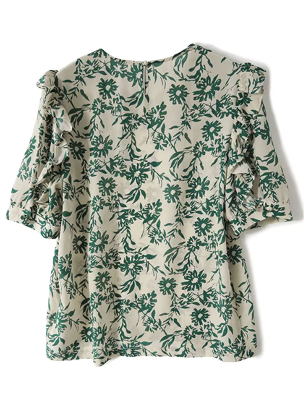 Isabella Classic Crew Neck Floral Printed Top