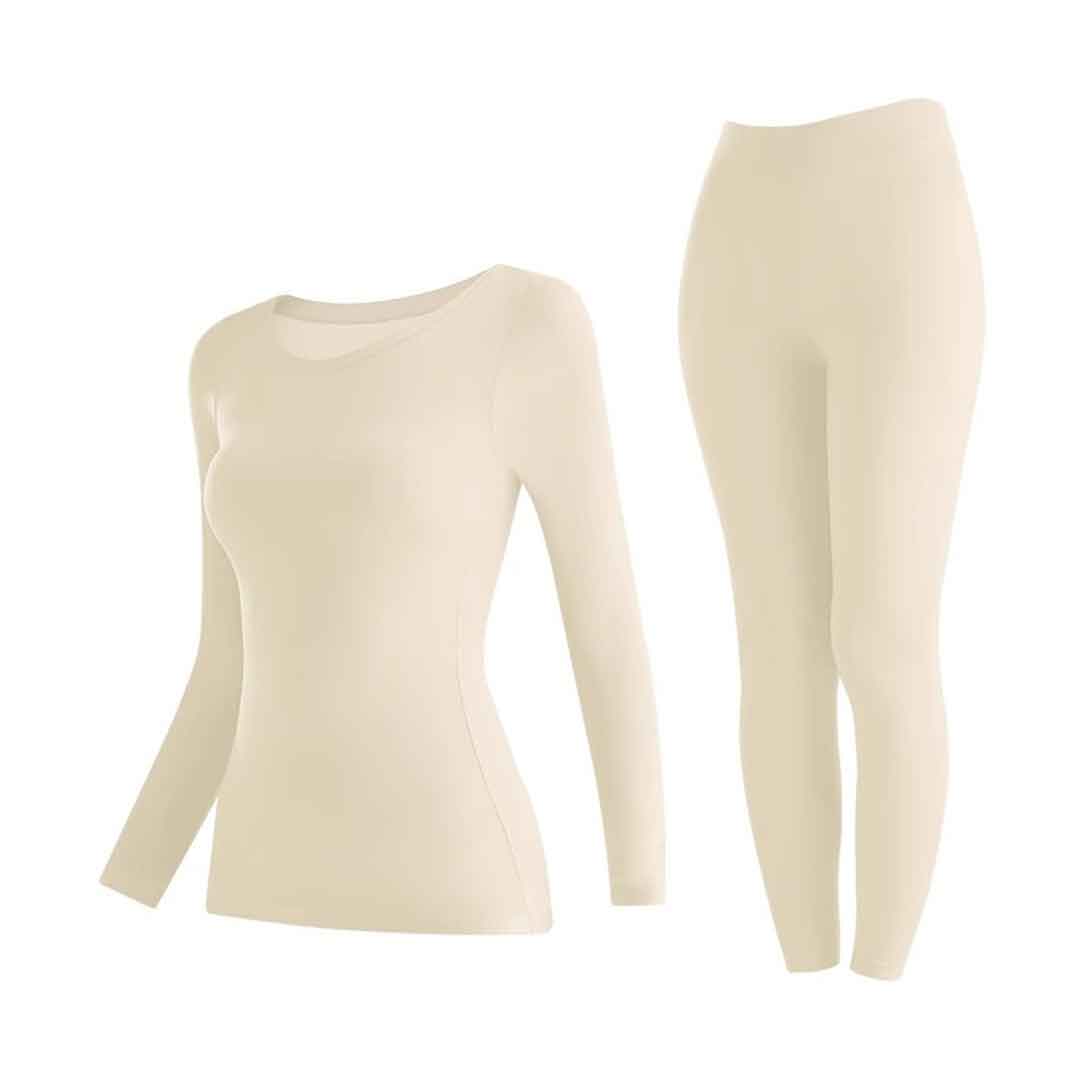 2pcs Women'S Crew Neck Ultra-Thin Underwear Set