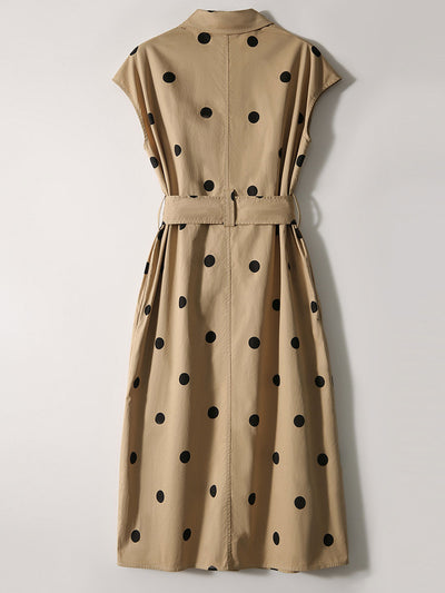 Rachel Vintage Crew Neck Polka Dot Dress