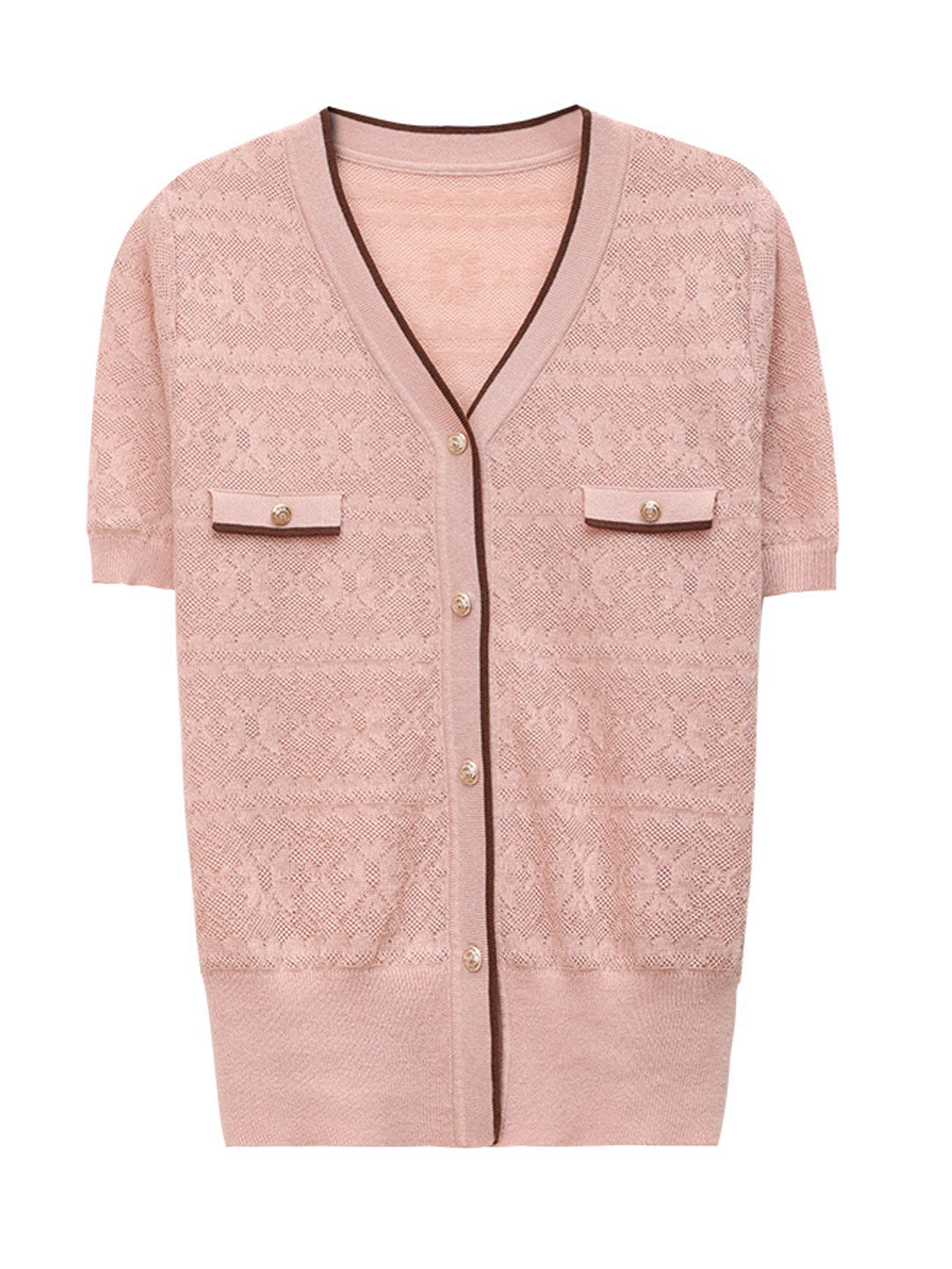 Chloe V-Neck Loose Single-Breasted Knitted Cardigan