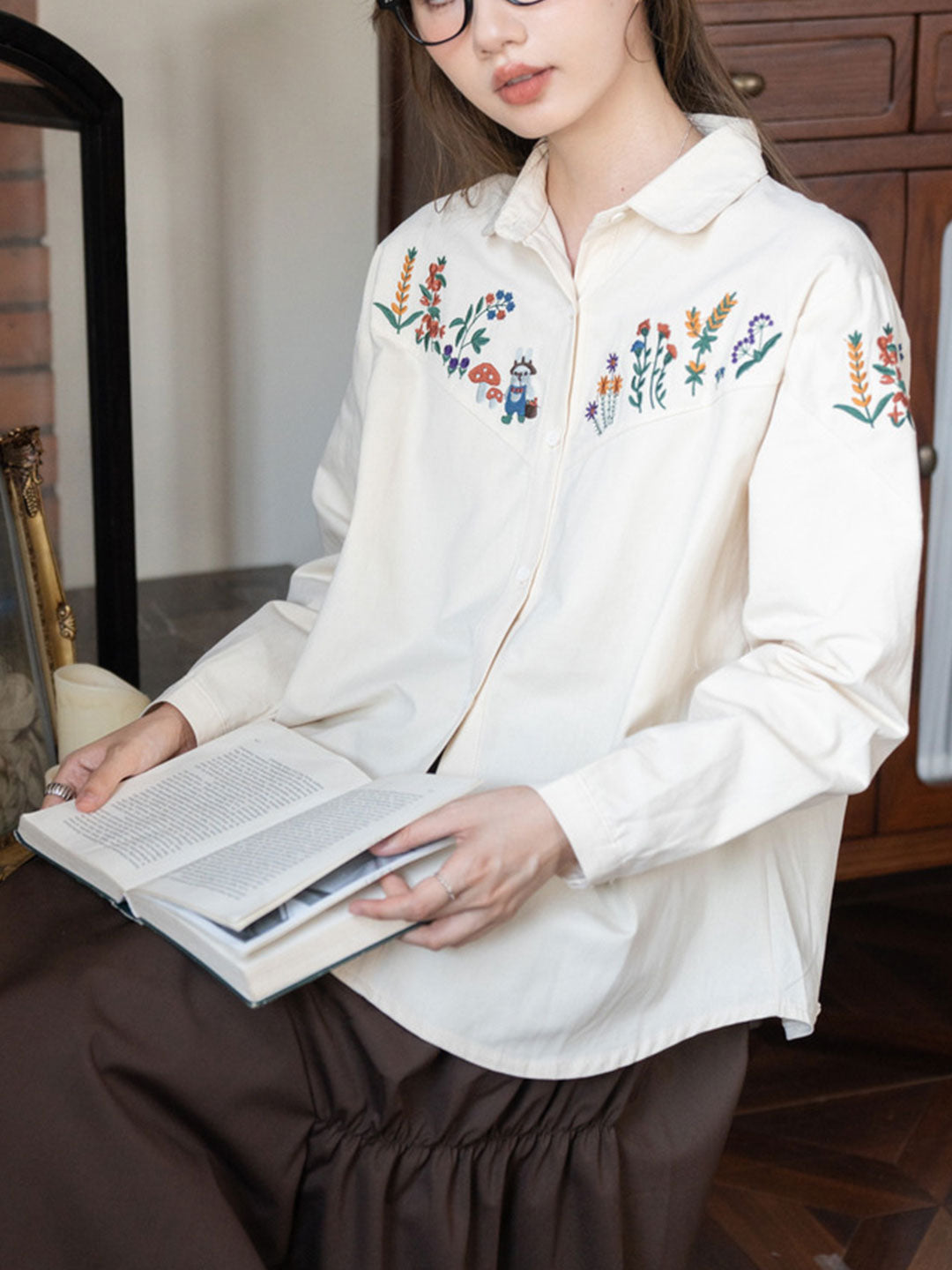 Faith Casual Polo Collar Embroidered Shirt