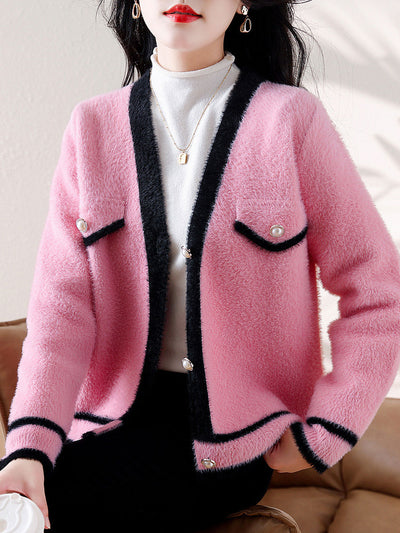 Natalie Classic V-Neck Button Knitted Cardigan