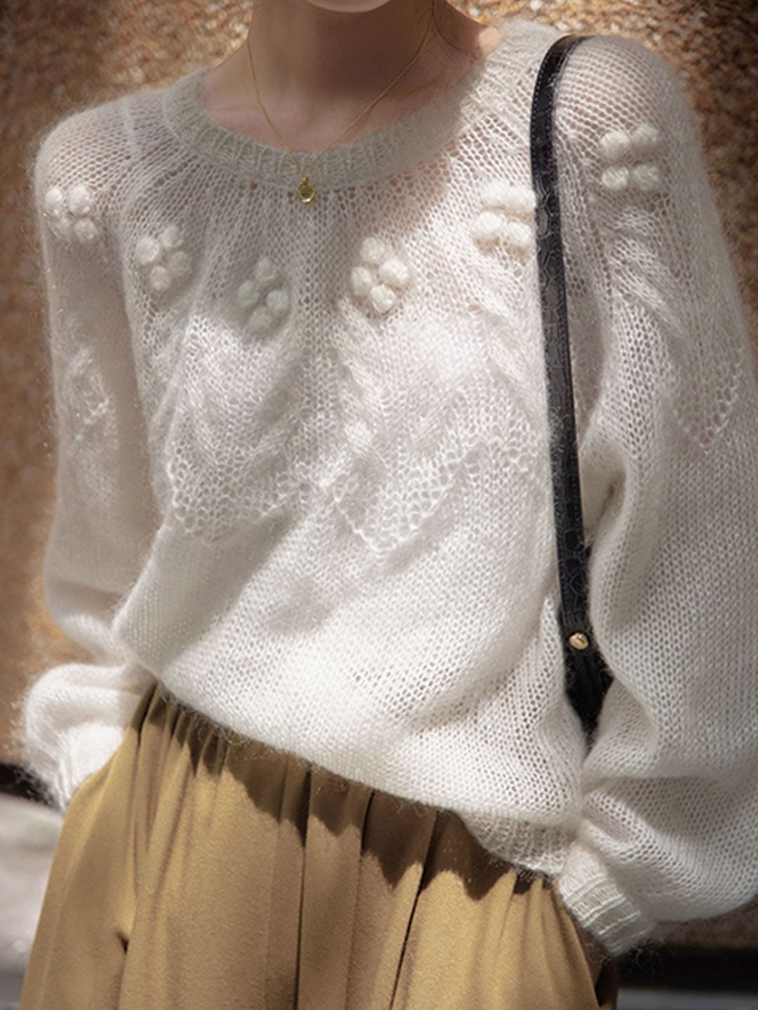 Alexis Loose Crew Neck Pullover Knitted Sweater