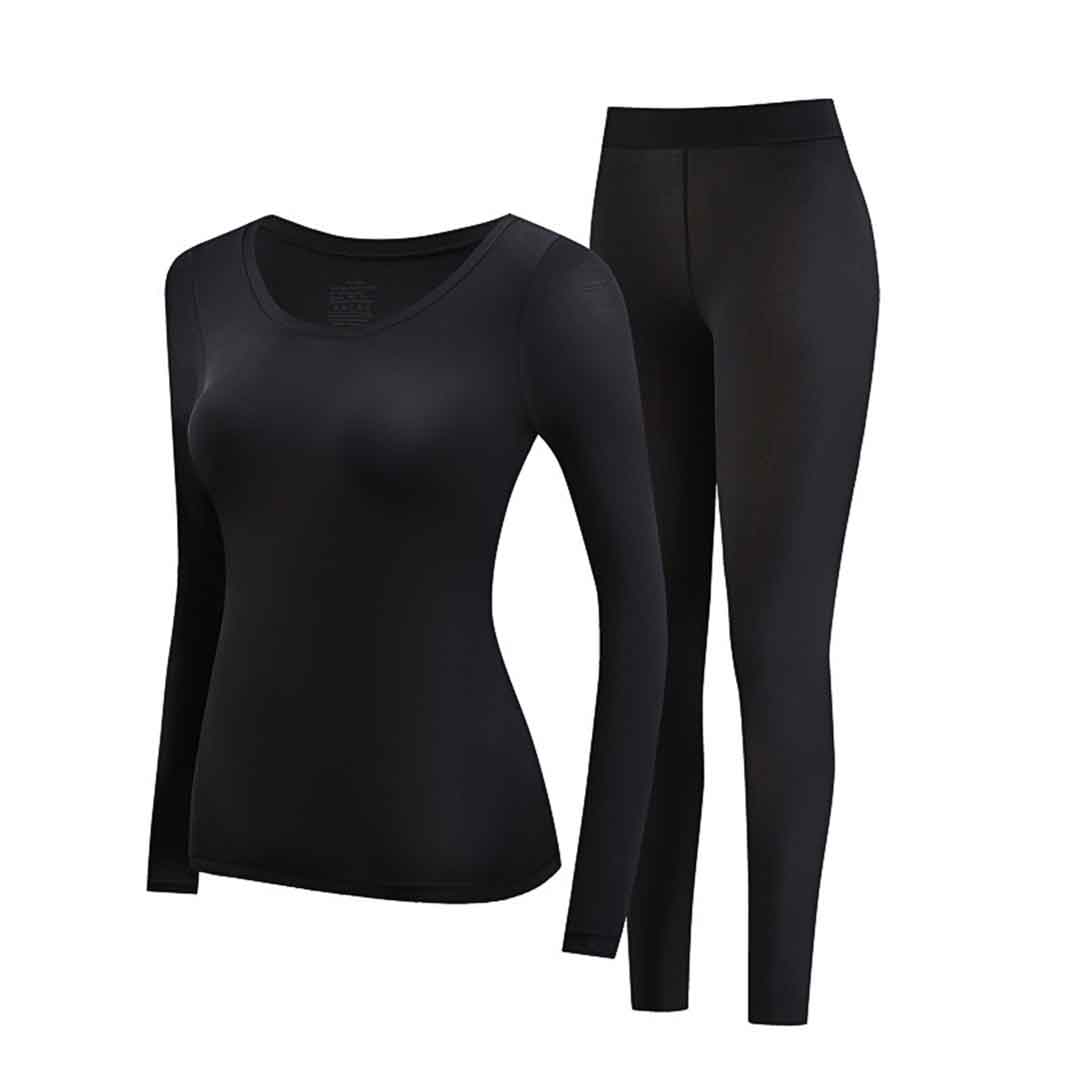 2pcs Women'S Crew Neck Ultra-Thin Underwear Set