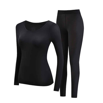 2pcs Women'S Crew Neck Ultra-Thin Underwear Set