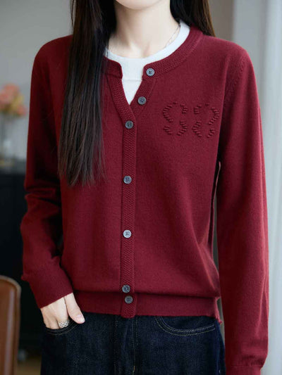 Sophie Casual Crew Neck Mock Two-Piece Pullover Knitted Top