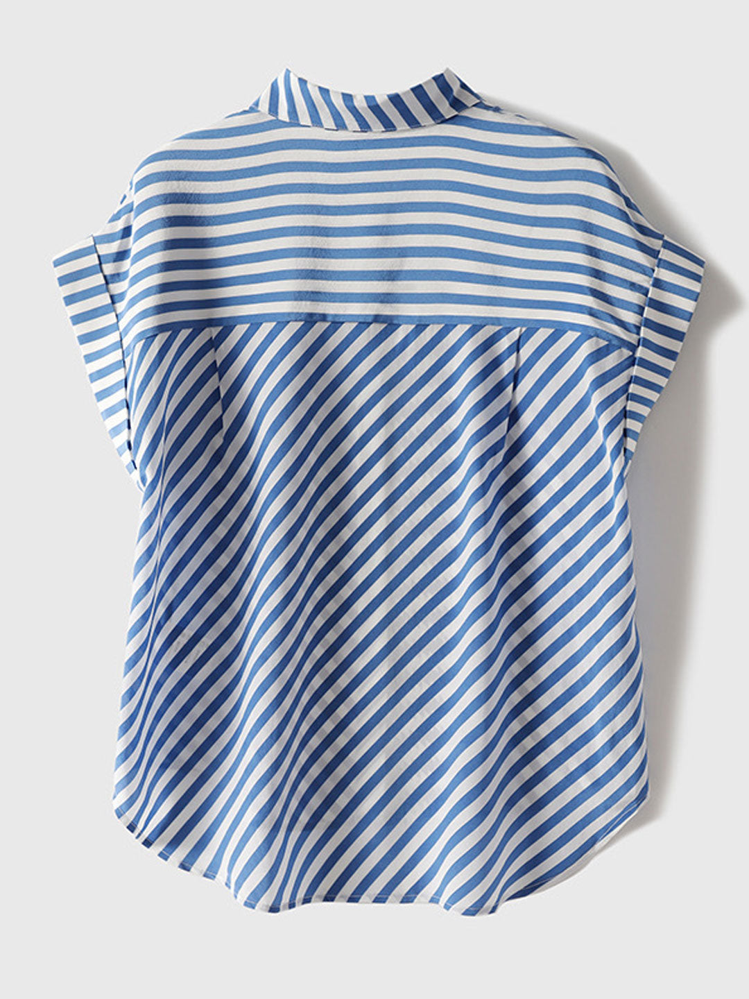 Kayla Casual Asymmetrical Striped Shirt