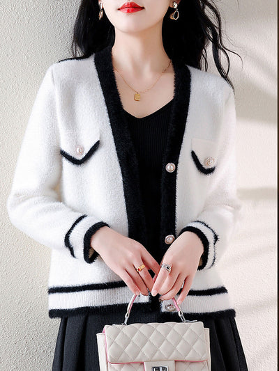 Natalie Classic V-Neck Button Knitted Cardigan