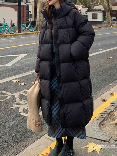 Ella Loose Winter Winter Hooded Coat