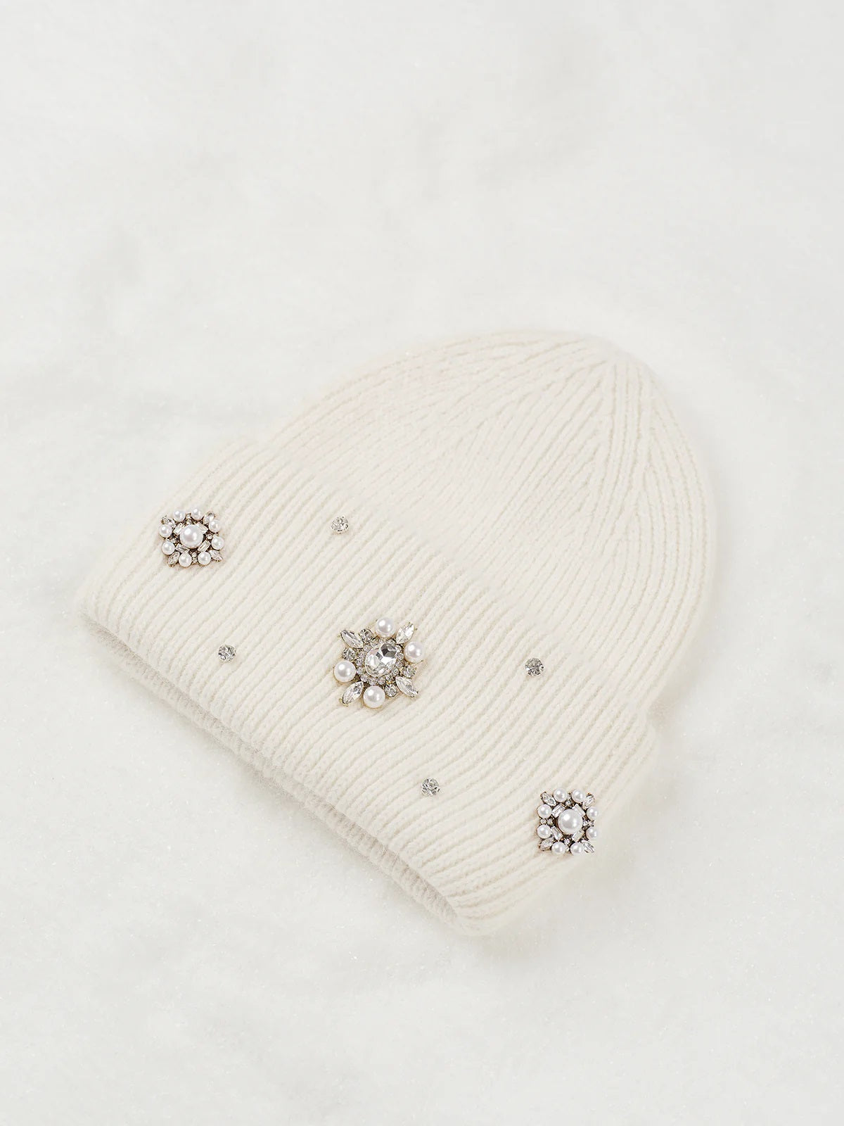 Rhinestone Fur Beanie