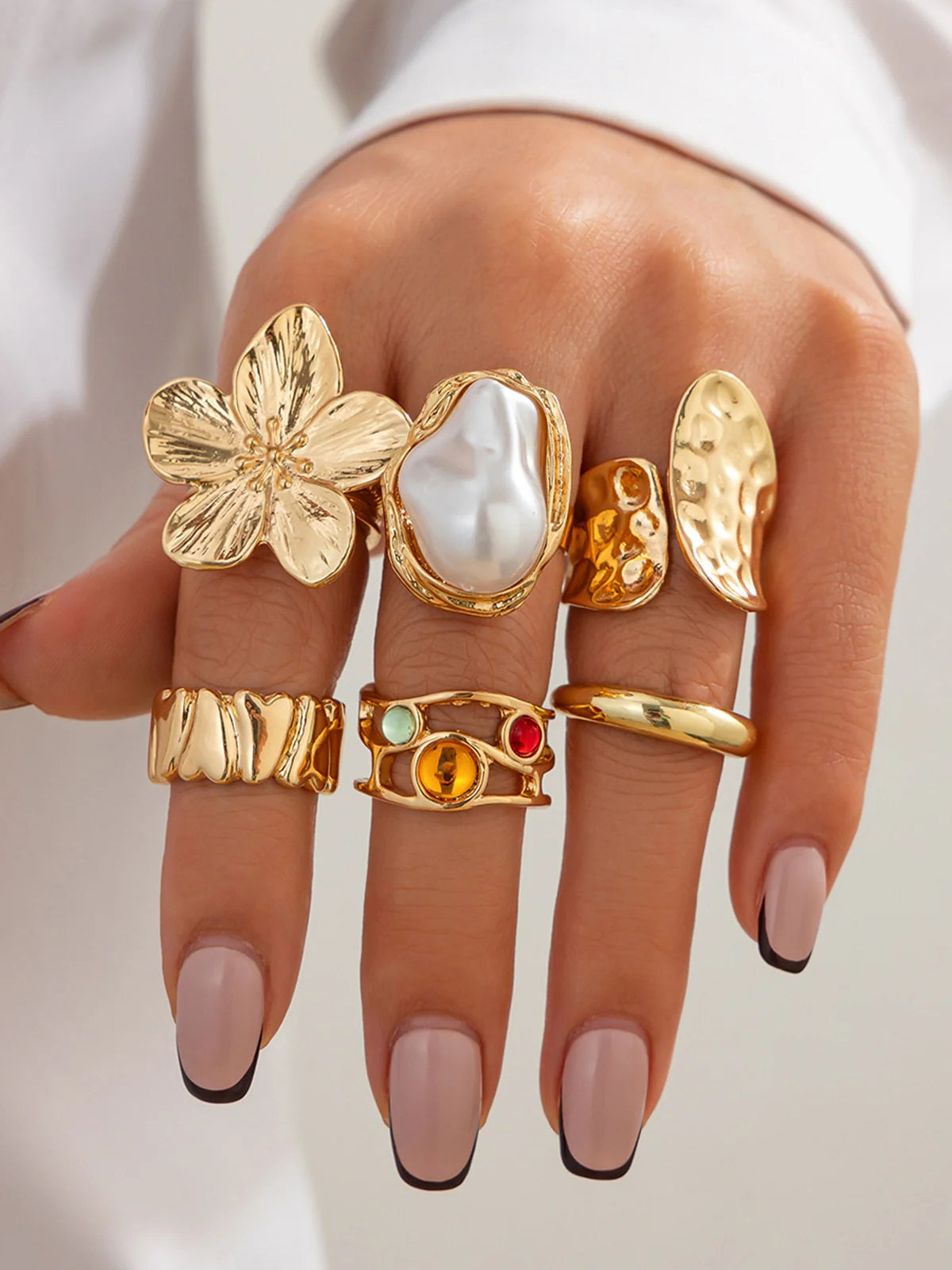 Six-Piece Statement Ring Set