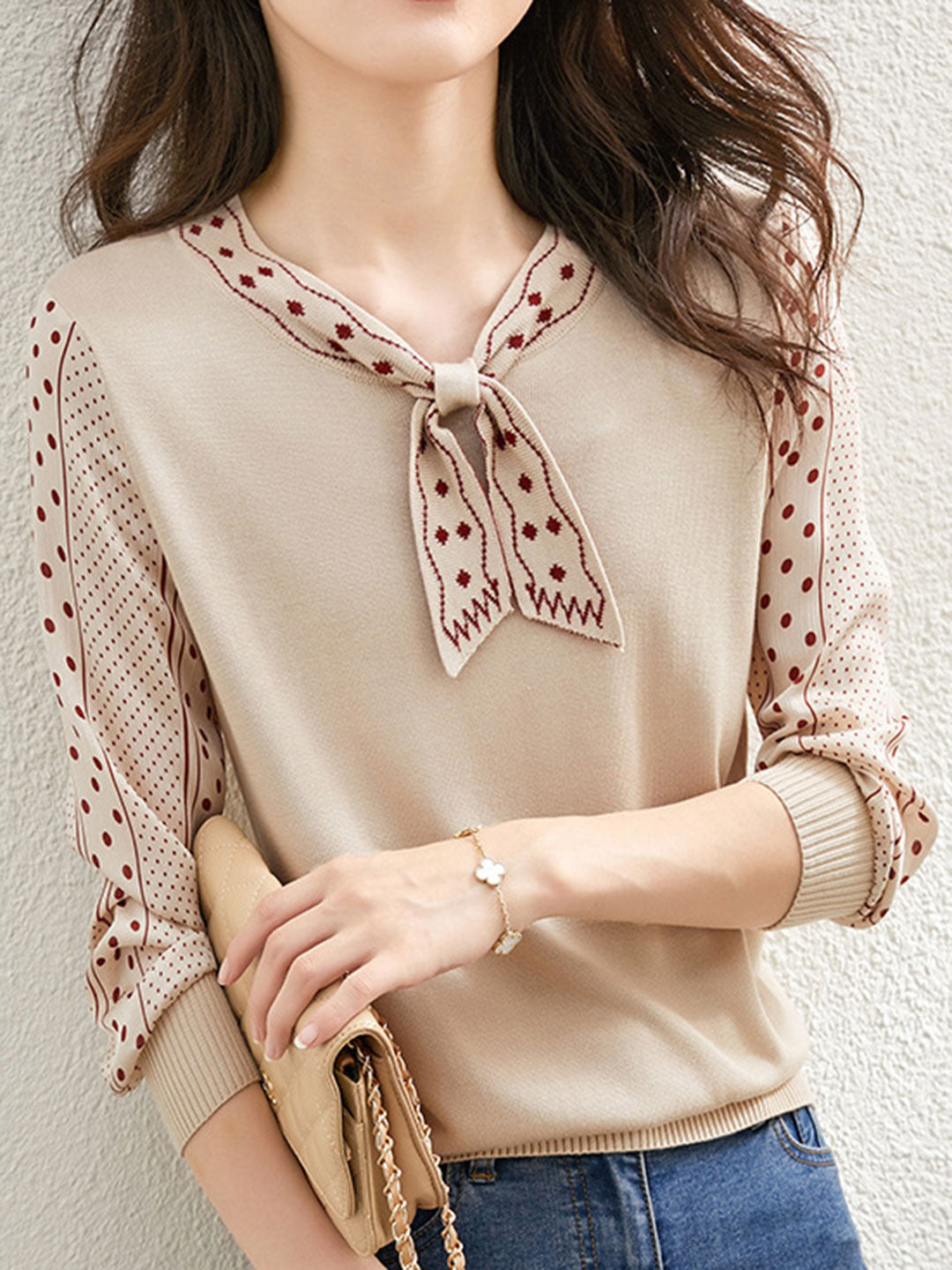 Maria Casual Loose Long Sleeve Knitted Sweater