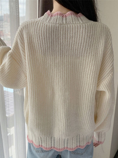 Gloria French Style Love Button Knitted Cardigan
