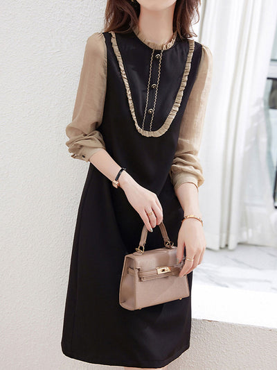 Julia Elegant Crew Neck Dress